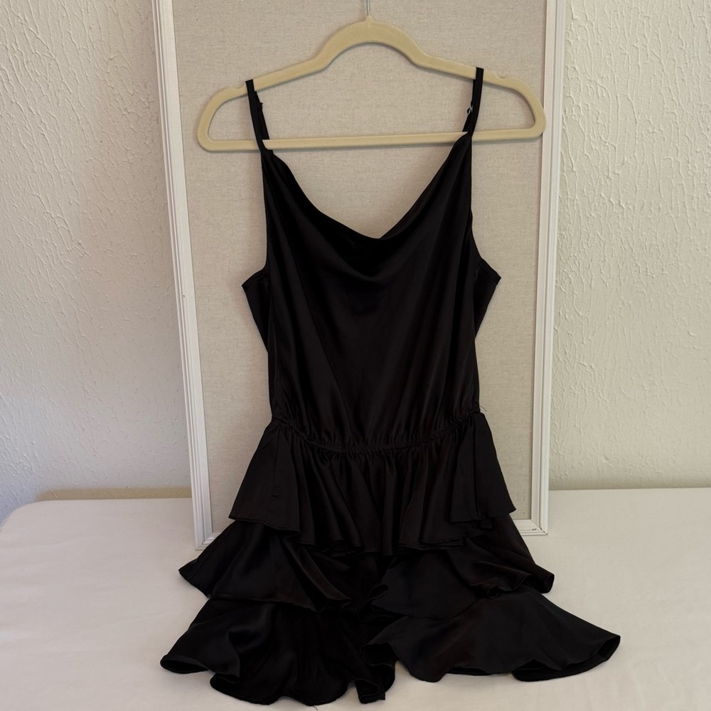 Eesome Black Ruffled Mini Dress - Picture 6 of 9